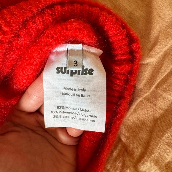 Surprise Paris Jane Cherry Red Mohair Sweater - Picture 2 of 5